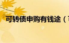 可转债申购有钱途（可转债申购有风险吗）