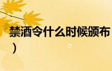 禁酒令什么时候颁布（禁酒令什么时候颁布的）
