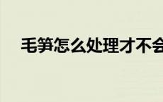 毛笋怎么处理才不会苦（毛笋怎么处理）