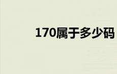 170属于多少码（170是多少码）