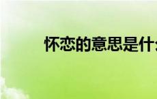 怀恋的意思是什么（怀恋的意思）