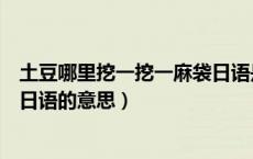 土豆哪里挖一挖一麻袋日语是什么意思（土豆哪里的挖这句日语的意思）