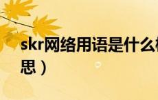 skr网络用语是什么梗（skr网络用语什么意思）