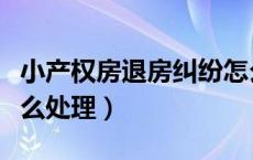 小产权房退房纠纷怎么处理（小产权房国家怎么处理）