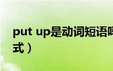 put up是动词短语吗（putup加动词什么形式）