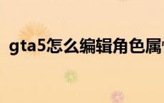 gta5怎么编辑角色属性（gta5怎么切换人）