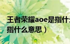 王者荣耀aoe是指什么意思（王者荣耀aoe是指什么意思）