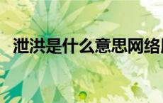 泄洪是什么意思网络用语（泄洪是什么梗）