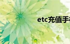 etc充值手机怎么充值