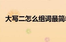 大写二怎么组词最简单的（大写二怎么写）