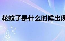 花蚊子是什么时候出现（花蚊子是什么品种）