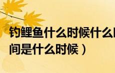 钓鲤鱼什么时候什么时间好钓（钓鲤鱼最佳时间是什么时候）