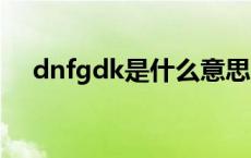 dnfgdk是什么意思（dnfcxk什么意思）
