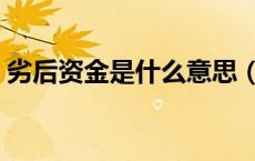 劣后资金是什么意思（劣后资金是什么意思）