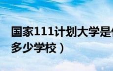 国家111计划大学是什么（国家111计划包括多少学校）