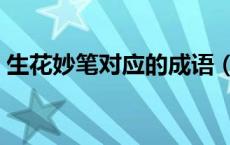 生花妙笔对应的成语（生花妙笔是什么意思）