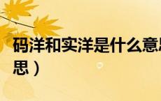 码洋和实洋是什么意思（码洋和实洋是什么意思）