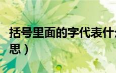 括号里面的字代表什么意思（括号代表什么意思）