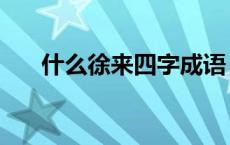 什么徐来四字成语（什么徐来的成语）