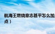 航海王燃烧意志甚平怎么加点（航海王燃烧意志甚平怎么加点）