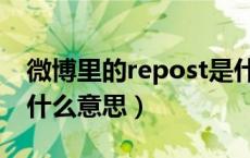 微博里的repost是什么意思（微博repost是什么意思）