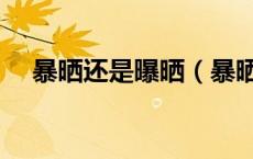 暴晒还是曝晒（暴晒和曝晒有什么区别）