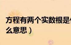 方程有两个实数根是什么意思（有实数根是什么意思）