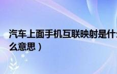 汽车上面手机互联映射是什么功能（汽车手机互联映射是什么意思）
