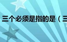 三个必须是指的是（三个必须是指的是什么）