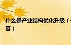 什么是产业结构优化升级（什么是产业结构升级包括哪些内容）