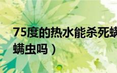 75度的热水能杀死螨虫吗（75度酒精能杀死螨虫吗）