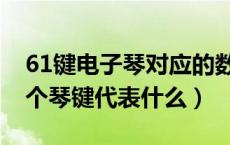 61键电子琴对应的数字琴键（61键电子琴各个琴键代表什么）
