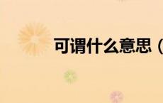 可谓什么意思（可谓是啥意思）