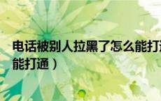 电话被别人拉黑了怎么能打通（别人把我电话拉黑了怎么才能打通）