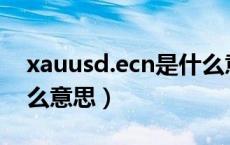 xauusd.ecn是什么意思（xauusd-ecn是什么意思）