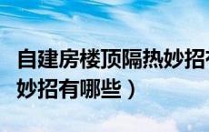自建房楼顶隔热妙招有哪些（自建房楼顶隔热妙招有哪些）