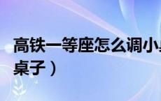 高铁一等座怎么调小桌板（高铁一等座怎么调桌子）