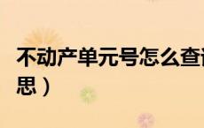 不动产单元号怎么查询（不动产单元号是啥意思）