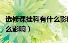 选修课挂科有什么影响（专业选修课挂科有什么影响）