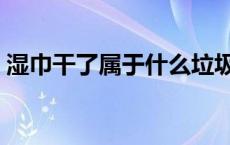 湿巾干了属于什么垃圾（湿巾属于什么垃圾）