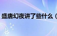 盛唐幻夜讲了些什么（盛唐幻夜讲了些什么）