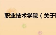 职业技术学院（关于职业技术学院的介绍）