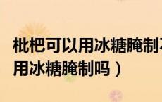 枇杷可以用冰糖腌制不放水可以吗（枇杷可以用冰糖腌制吗）