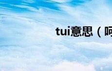 tui意思（呵tui啥意思）