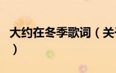 大约在冬季歌词（关于大约在冬季歌词的介绍）