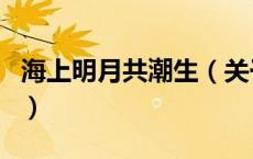 海上明月共潮生（关于海上明月共潮生的介绍）