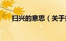 扫兴的意思（关于扫兴的意思的介绍）