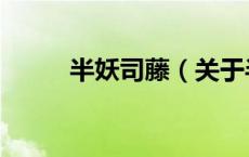 半妖司藤（关于半妖司藤的介绍）