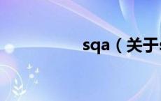 sqa（关于sqa的介绍）