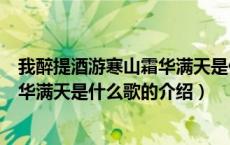 我醉提酒游寒山霜华满天是什么歌（关于我醉提酒游寒山霜华满天是什么歌的介绍）
